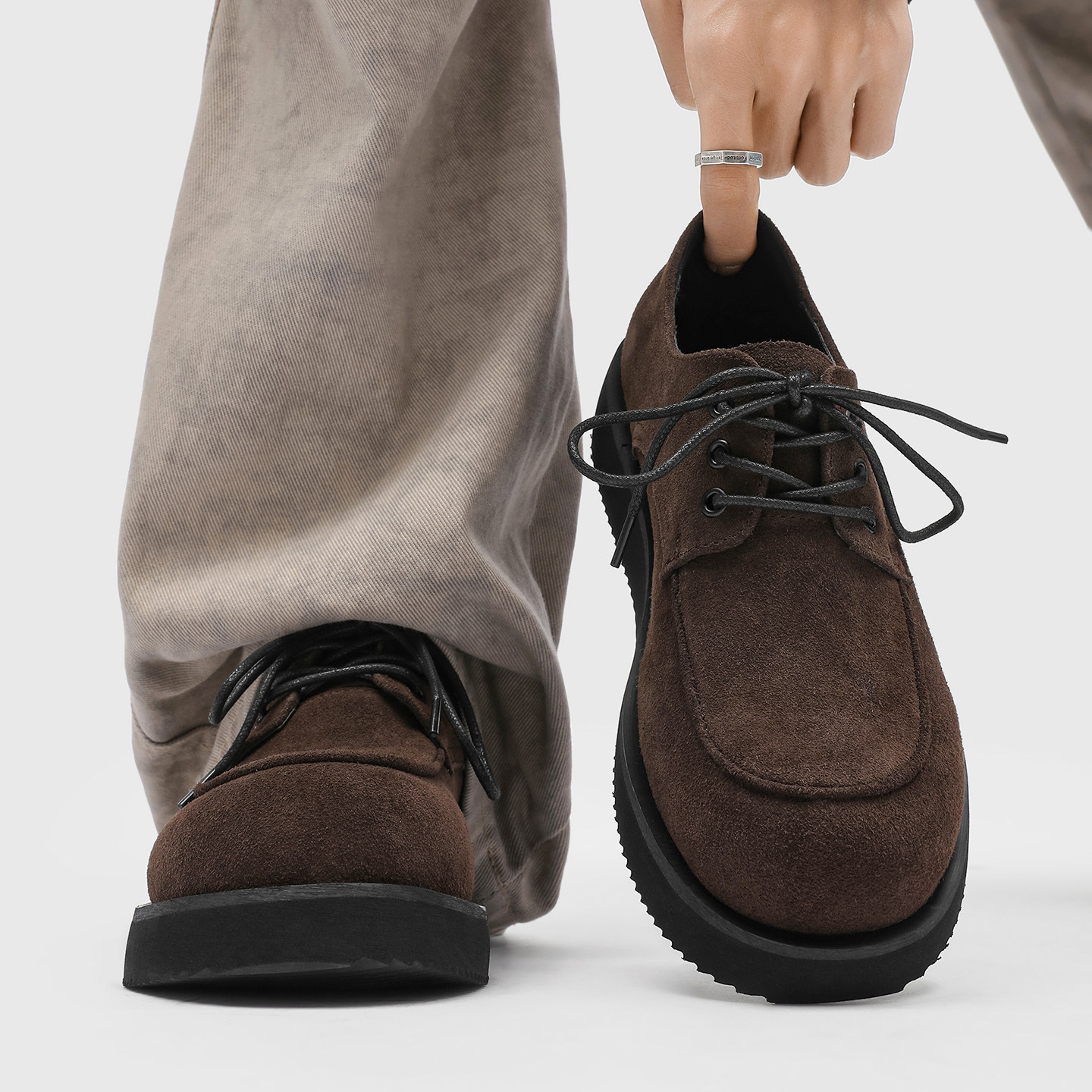 Wide-Toe Leather Derby Shoes Wide-Toe Leather Derby Shoes
